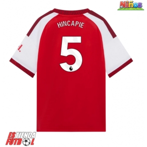 Arsenal Piero Hincapie #5 Primera Equipación Niños 2026-27 Manga Corta (+ Pantalones cortos)